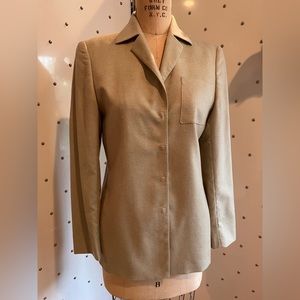 AKRIS fine gauge nude wool Jacket